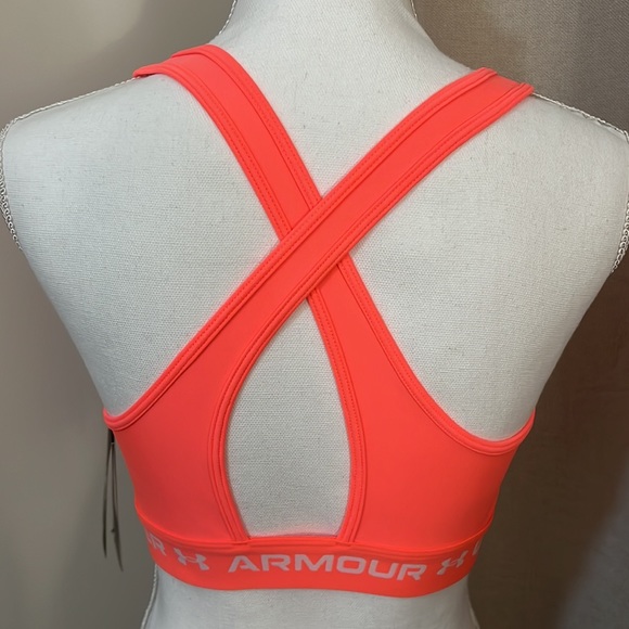 Under Armour Mid Crossback Sports Bra - Picture 3 of 5